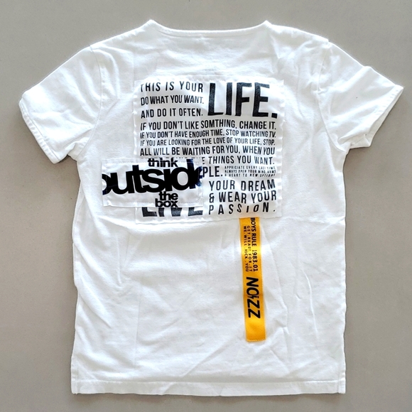 🥳 Elegant Unisex White Kids T-shirt - Picture 2 of 4